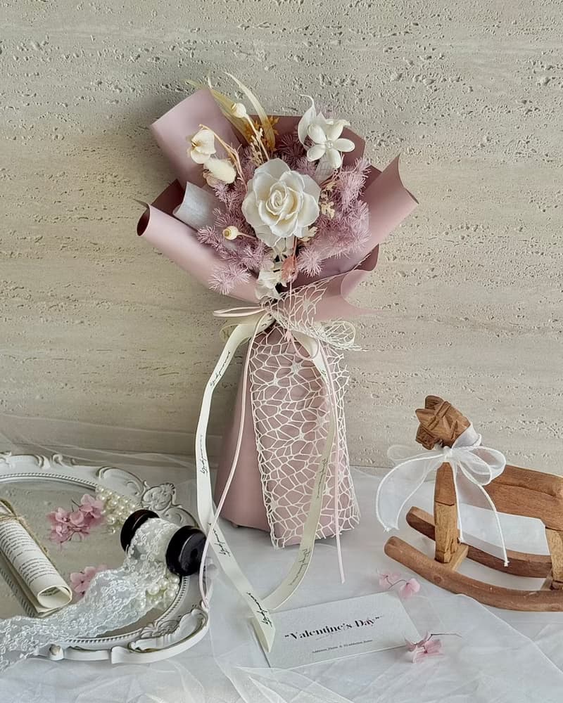 嗜花所 - 芋泥奶酪 七夕情人花束 花禮 情人節 花束 告白花束