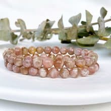 粉泡泡碧璽||日月同輝/水晶/手串/手鍊