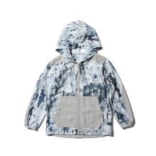 Kids 印花昆蟲盾 網眼連帽外套 淺灰色
