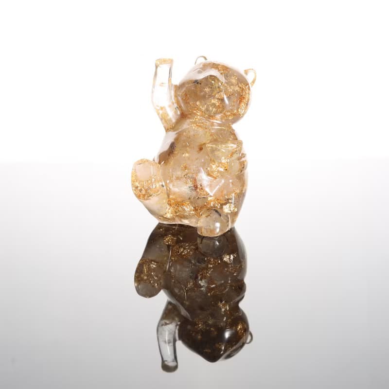 【情人節禮物】寶石金箔鈦晶招財貓擺飾-財位開運療癒祝福幸運