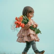【碎花長版上衣】有機棉 1-4歲  女童上衣洋裝 週歲禮物 日本設計