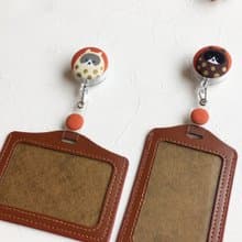 手作好禮 ALL PASS 達摩貓伸縮扣環 +卡套 悠遊卡證件套卡夾