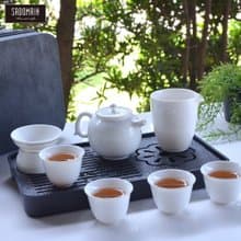 SADOMAIN 仙德曼-鑲金白玉茶具旅組9件組-附收納提盒