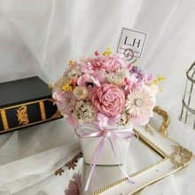 【藍芯手作】微醺午後・乾燥盆花・畢業花束・生日禮物・開幕賀禮
