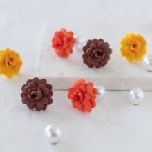 【組合選擇】金盞花和珍珠　耳環 / 耳夾