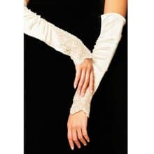 蕾絲綢緞珠繡手套