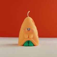 橘色卜卜丁  手作香氛蠟燭 奶油麵包香味