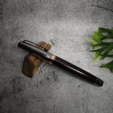 黑檀木  原木 手工筆 鋼珠筆( 卡蜜拉款)