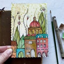 缩略图 水彩画 手工制作 夏天 绿色 小 绘图 礼物
