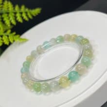 高等級綠紋石手串8mm高冰透體多彩千層單圈手鏈簡約吉祥守護平安