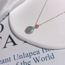 拉長石平安扣 14kgf項鍊