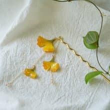銀杏•夏末 - 樹脂髮簪 髮叉 飾品 禮物