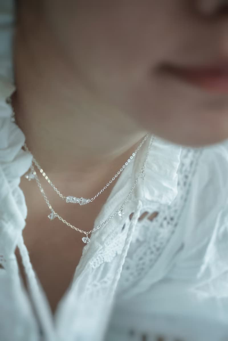 果實纍纍赫基默鑽石項鍊 美國 閃靈鑽 Herkimer SV925/14KGF