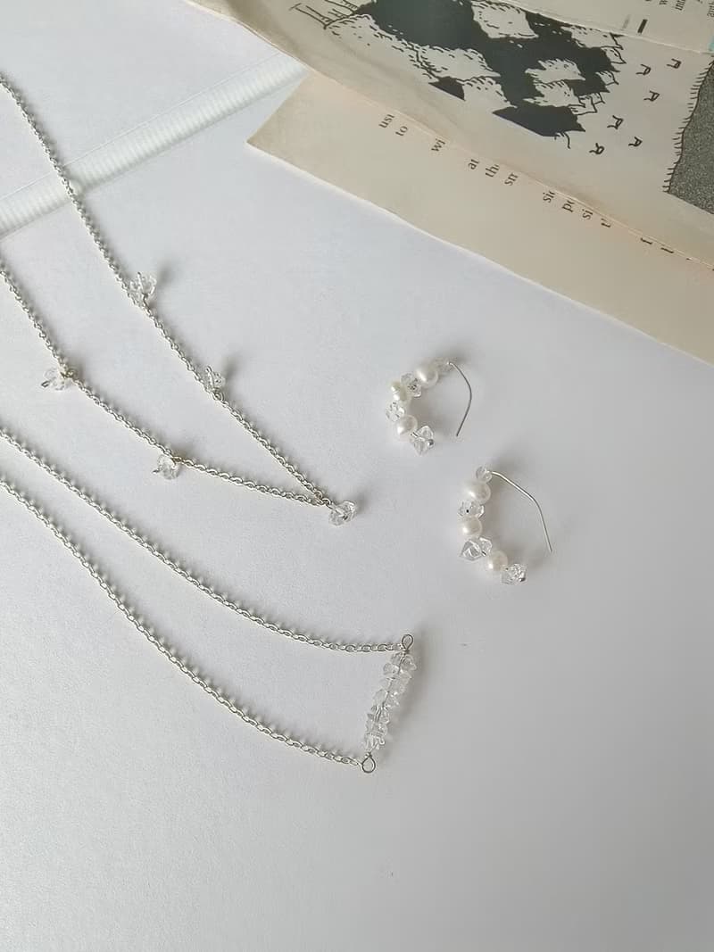 果實纍纍赫基默鑽石項鍊 美國 閃靈鑽 Herkimer SV925/14KGF