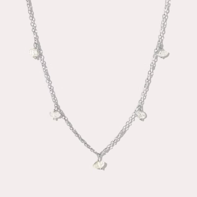 果實纍纍赫基默鑽石項鍊 美國 閃靈鑽 Herkimer SV925/14KGF