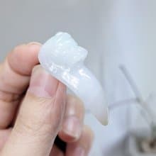 【親翠】天然翡翠 嬌潤飄黃翡龍牙項鍊 畢業禮物