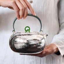 手工純銀亮面大平丸 一張口打出