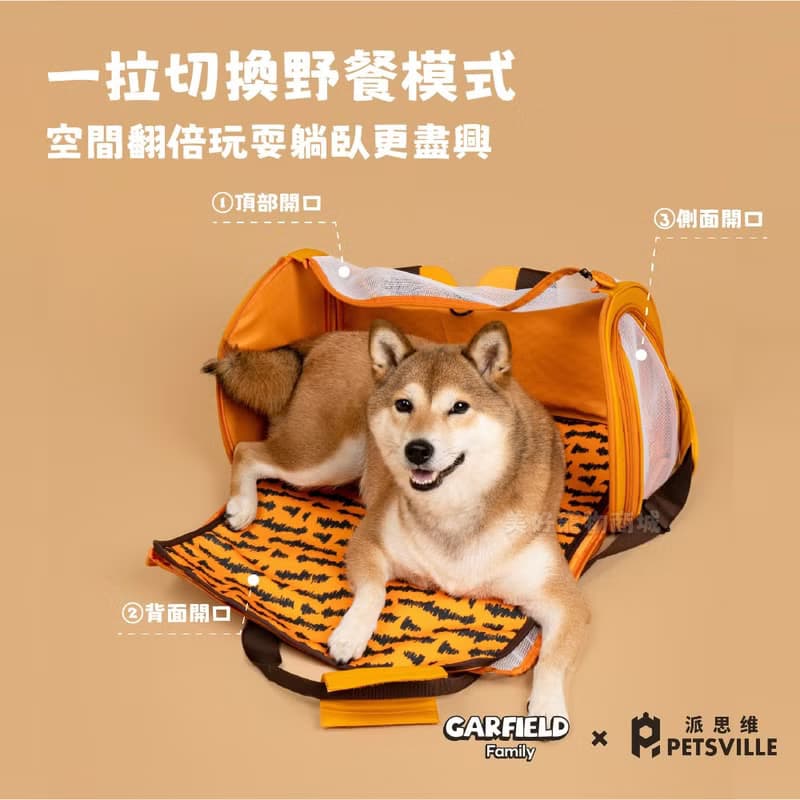 【Petsville派思維x加菲貓】寵物背包系列(共5款) 寵物外出包