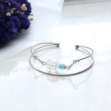 純潔手環 白水晶 藍水晶 手鍊 手鈪 (可加英文字母 / 心心)