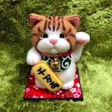 圓潤招財貓 /啡虎紋貓