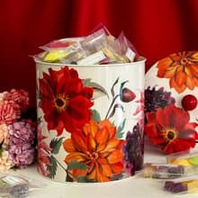 【英國糖果屋】花開富貴 贏蛇年-艾瑪花卉糖果圓筒