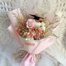 粉不凋玫瑰花束 畢業花束 乾燥花束 情人花束 花束