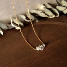 赫基蒙項鍊 鎖骨鍊 天然雙尖水晶~清澄女孩