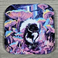 迷幻小鼬-晶雕吸水陶瓷杯墊