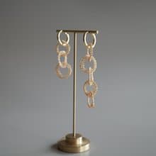 結 – 金屬鉤織耳飾　金色款