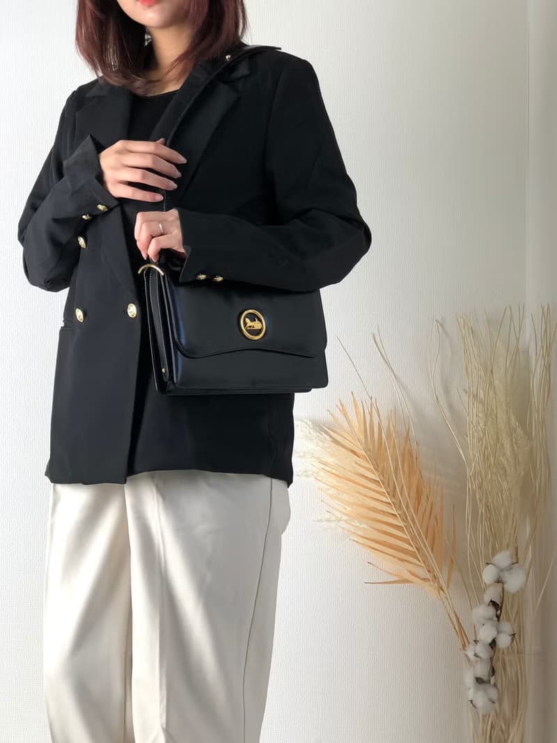 【 日本直送　名牌中古包 】CELINE セリーヌ ホースキャリッジ レザー ハンドバッグ 2WAY ショルダーバッグ ブラック vintage fditxc