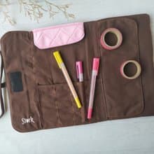 多功能筆袋│水彩筆袋│文具│餐具收納－小貓 / 小豬