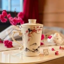 櫻啼春曉三件杯/300CC/中國風/辦公室小物/下午茶/儀式感/幸福感