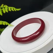 優質 紫金砂朱砂手鐲 62MM 素雅寬版辰砂手環女 辟邪消災安神鎮靜