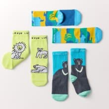 動物系列 純棉童襪 三入組∣高品質精梳棉∣原創襪子∣台灣製