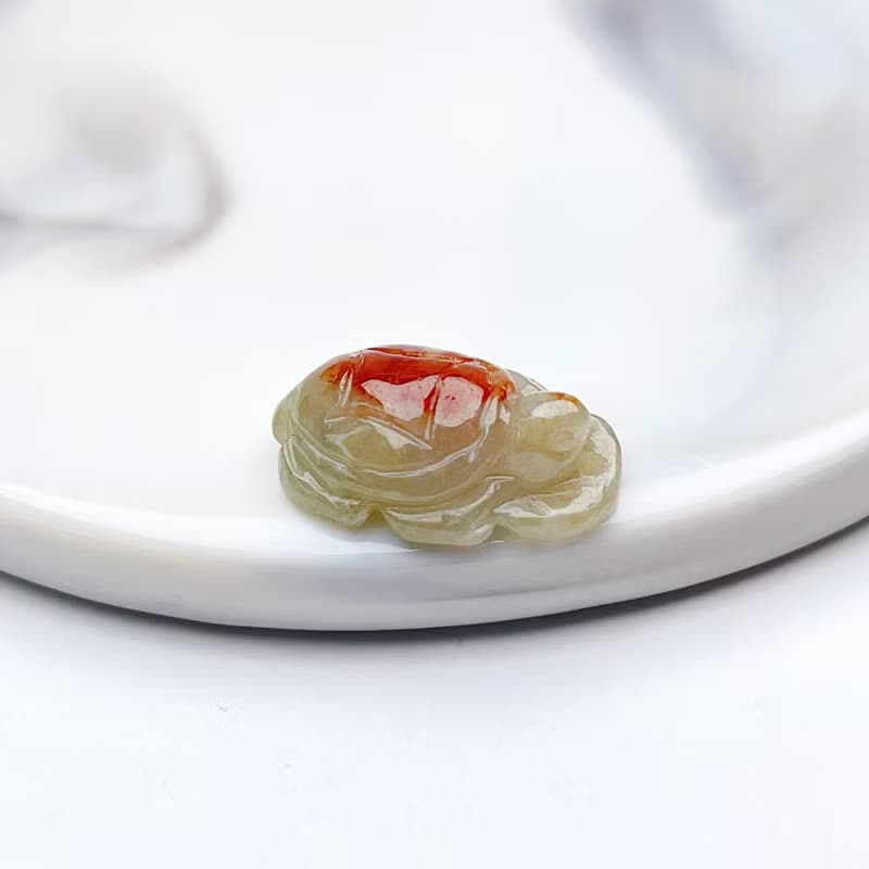 【吉祥‧長壽】冰飄紅翡翠烏龜擺飾 | 天然緬甸玉翡翠A貨 | 送禮