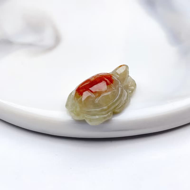 【吉祥‧長壽】冰飄紅翡翠烏龜擺飾 | 天然緬甸玉翡翠A貨 | 送禮