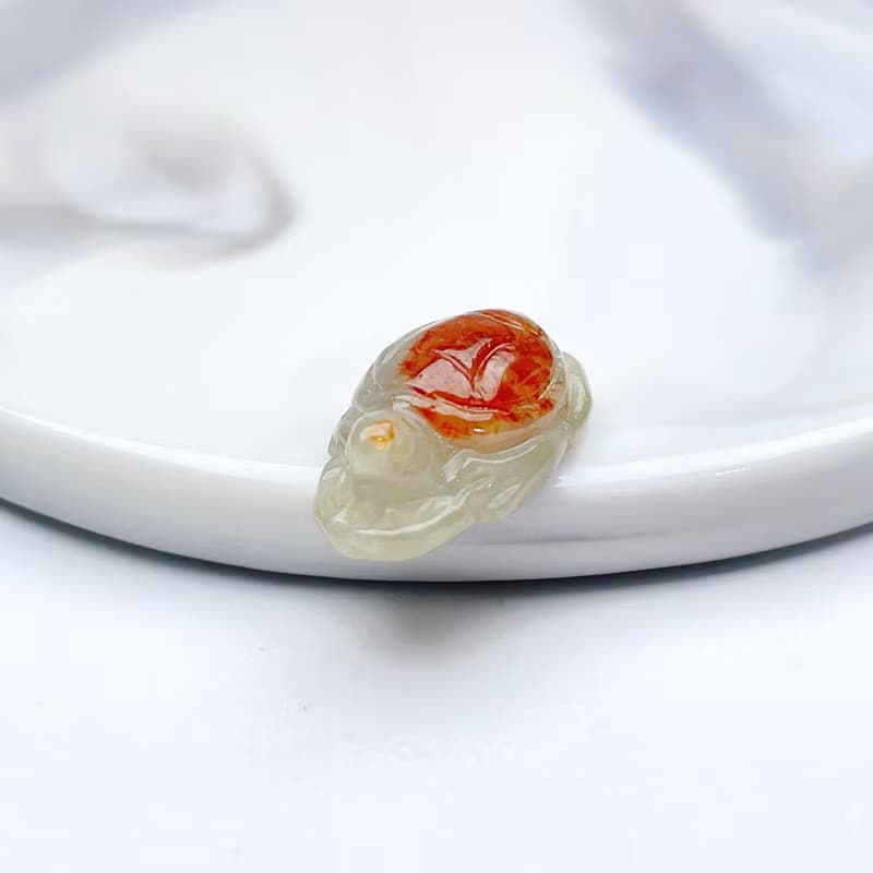 【吉祥‧長壽】冰飄紅翡翠烏龜擺飾 | 天然緬甸玉翡翠A貨 | 送禮