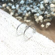 MIH金工首飾 | 簡約圈圈 純銀耳環 Minimalist Loop sterling silver earrings