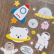 _smallthings 白丸星球透明貼紙
