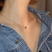 字母系列-純銀鍍金-經典簡約字母項鍊