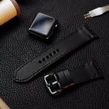 【歡慶週年慶】【超划算】 applewatch真皮手縫錶帶-黑