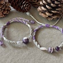 幻夢之境 / 千層夢幻紫水晶 編繩 手鍊