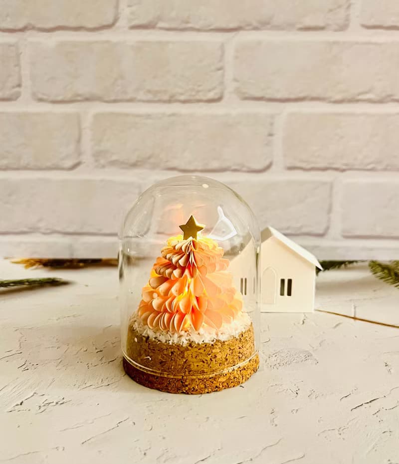 【 DIY 手作】雪花粉聖誕樹燈飾卡片/DIY聖誕禮盒/材料包