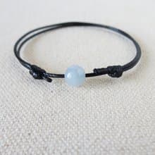 本命年【幸運石】冰淡紫翡翠韓國蠟線手鍊Lgc13招財、開運