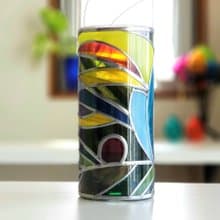 受注　ガラスラウンド型花瓶　ティンカーベルの森