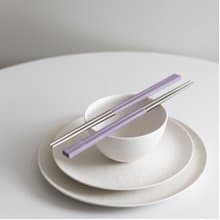 【台灣製】霧紫色 長款1雙入 304不鏽鋼筷子 健康於筷