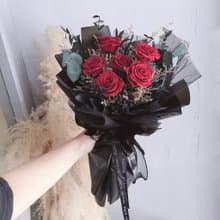 經典紅玫瑰 永生花束
