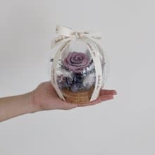 【永生玫瑰花玻璃球】• 情人節禮物/生日禮物/永生花/永生玫瑰花