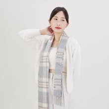 典雅灰 | 獨創格紋 喀什米爾圍巾
