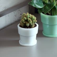 日本ideaco 復古風奶玉植栽盆器(直徑9cm)-小-多色可選